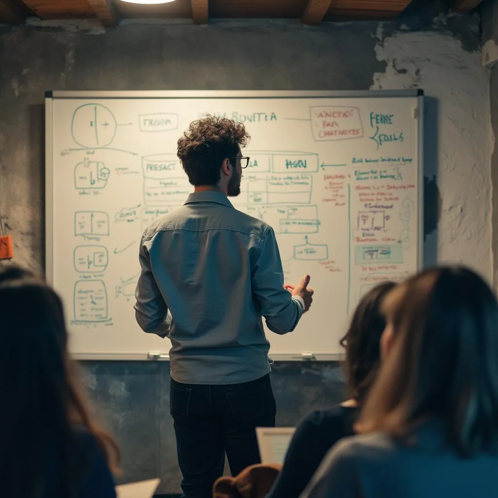 Účastníci workshopu prezentují své nápady